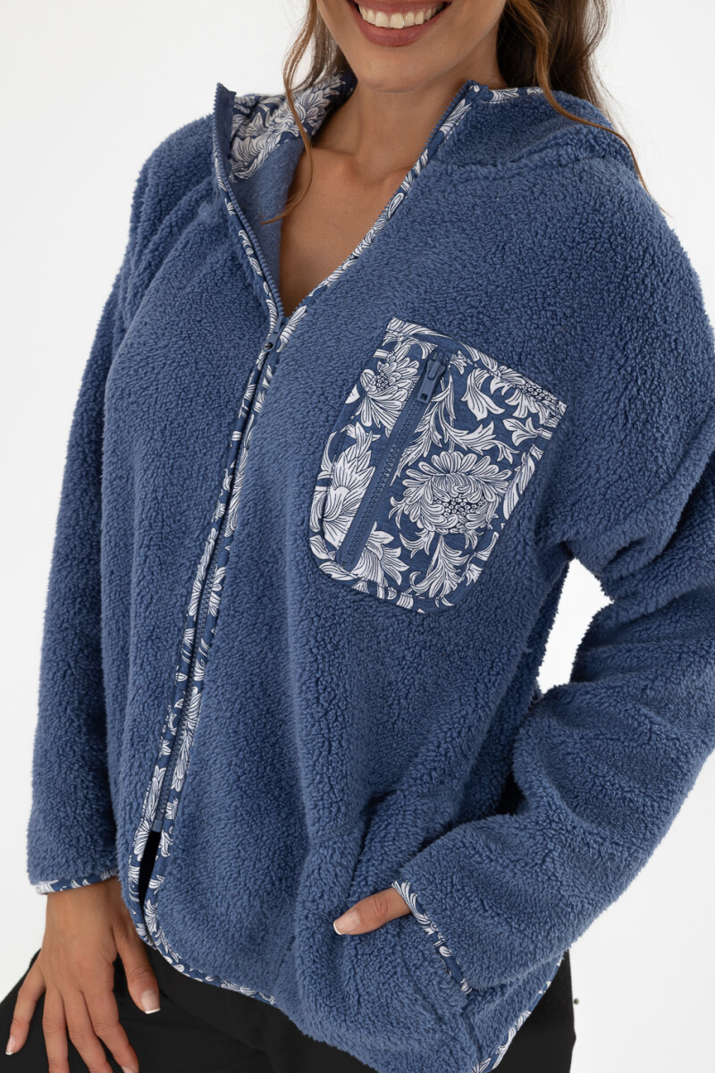 Campera secret Azul piedra