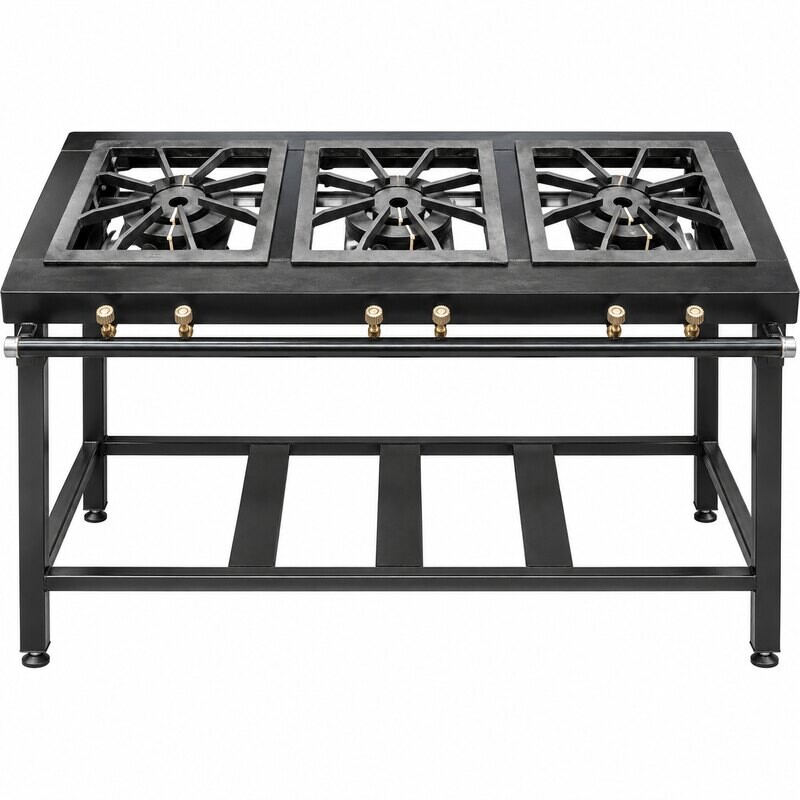 Cocina Industrial de 3 Bocas con Quemadores Dobles Cocina Industrial de 3 Bocas con Quemadores Dobles