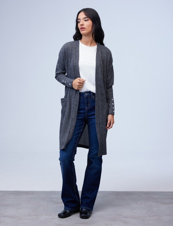 Cardigan Botones GRIS OSCURO