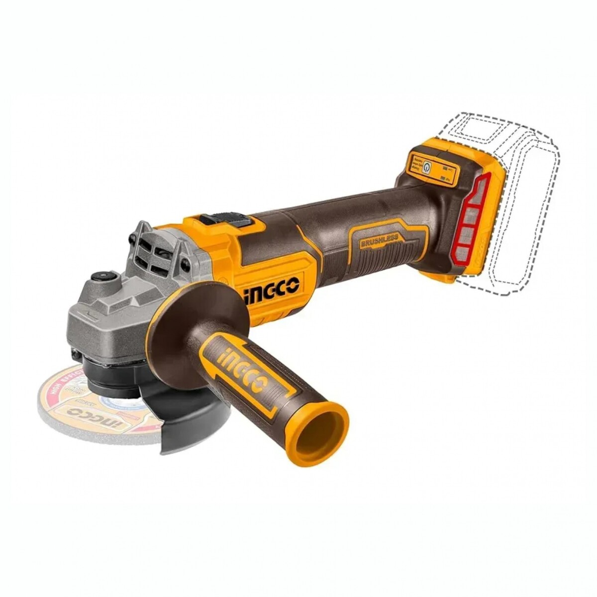 Amoladora Angular A Batería INGCO CAGLI212025 115MM 4 1/2' 