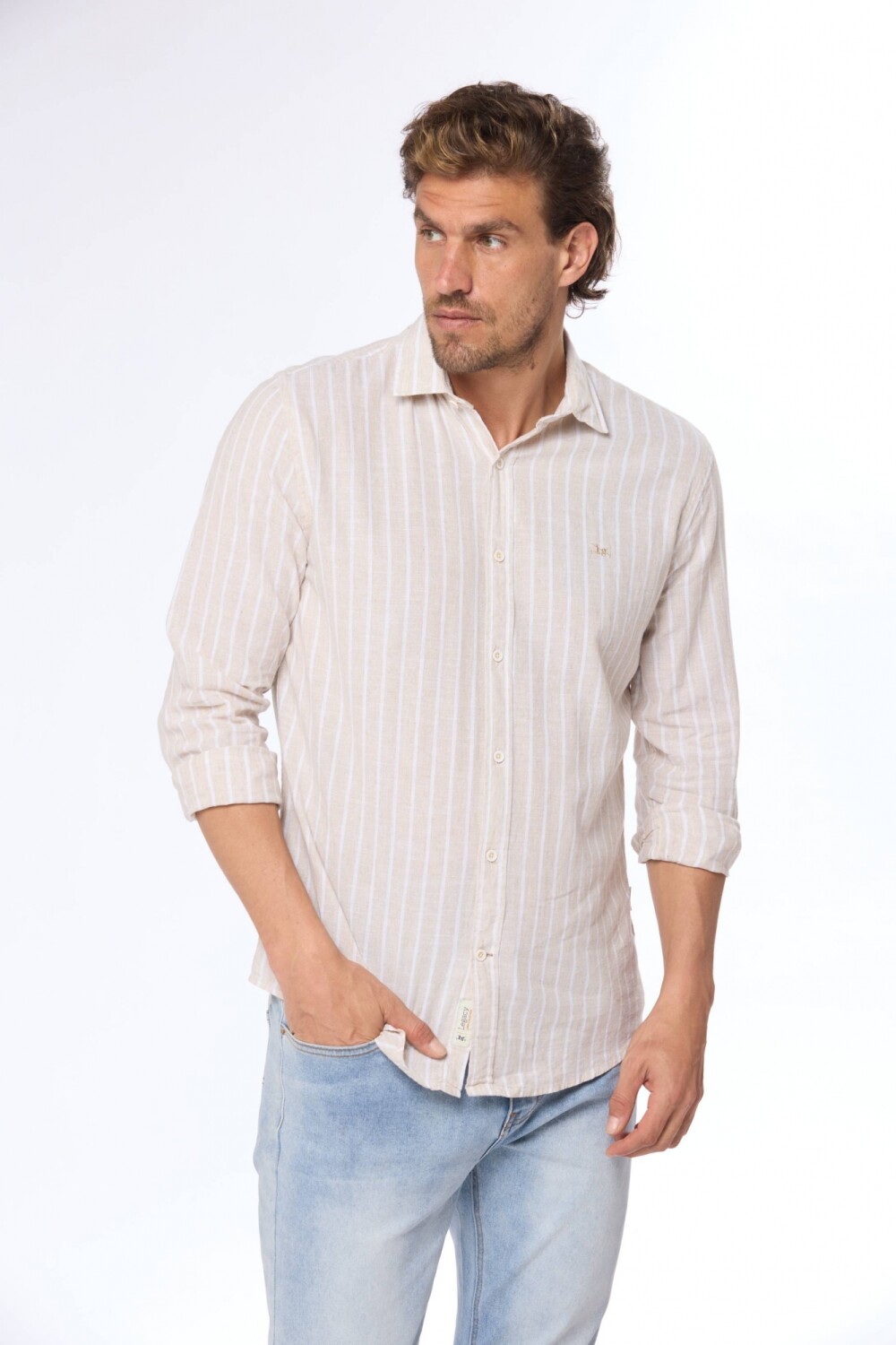 CAMISA DE LINO Beige