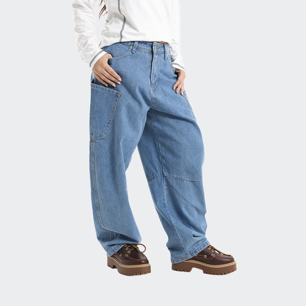 Pantalón Pulau Denim Baggy - Azul 