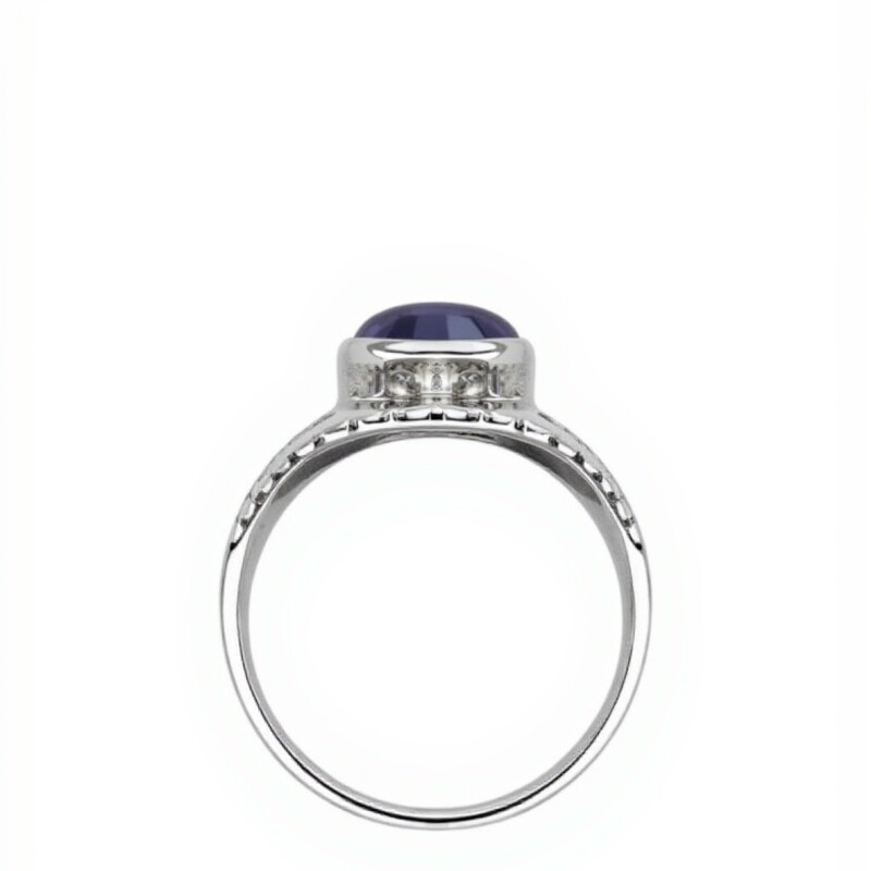 Anillo Halo Zirconia . Plata 925 - AN4755 sinpiedra