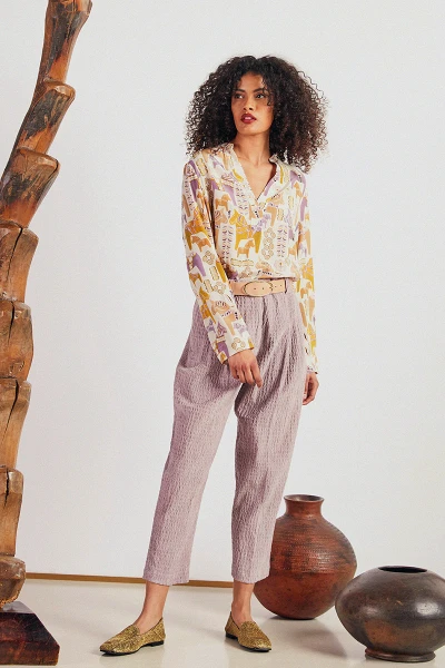 PANTALON CREPUSCOLO Lila