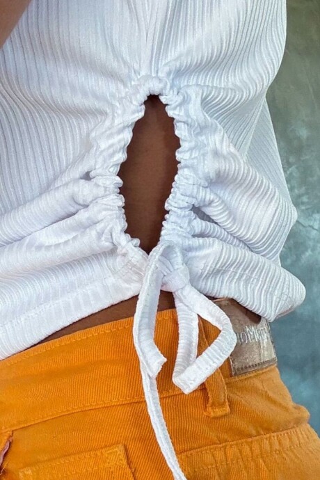 Hole shirt Blanco