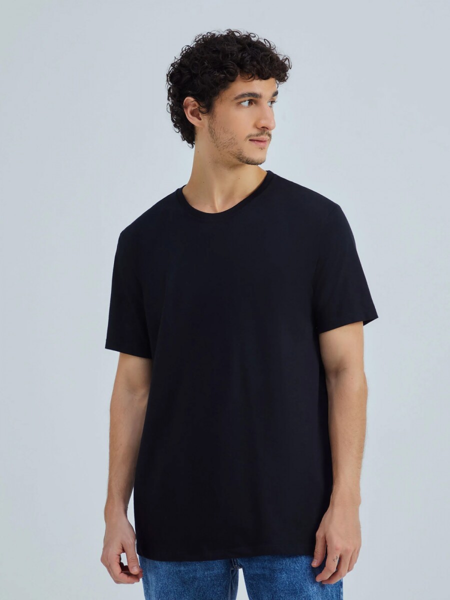 CAMISETA BÁSICA UNISSEX - NEGRO 