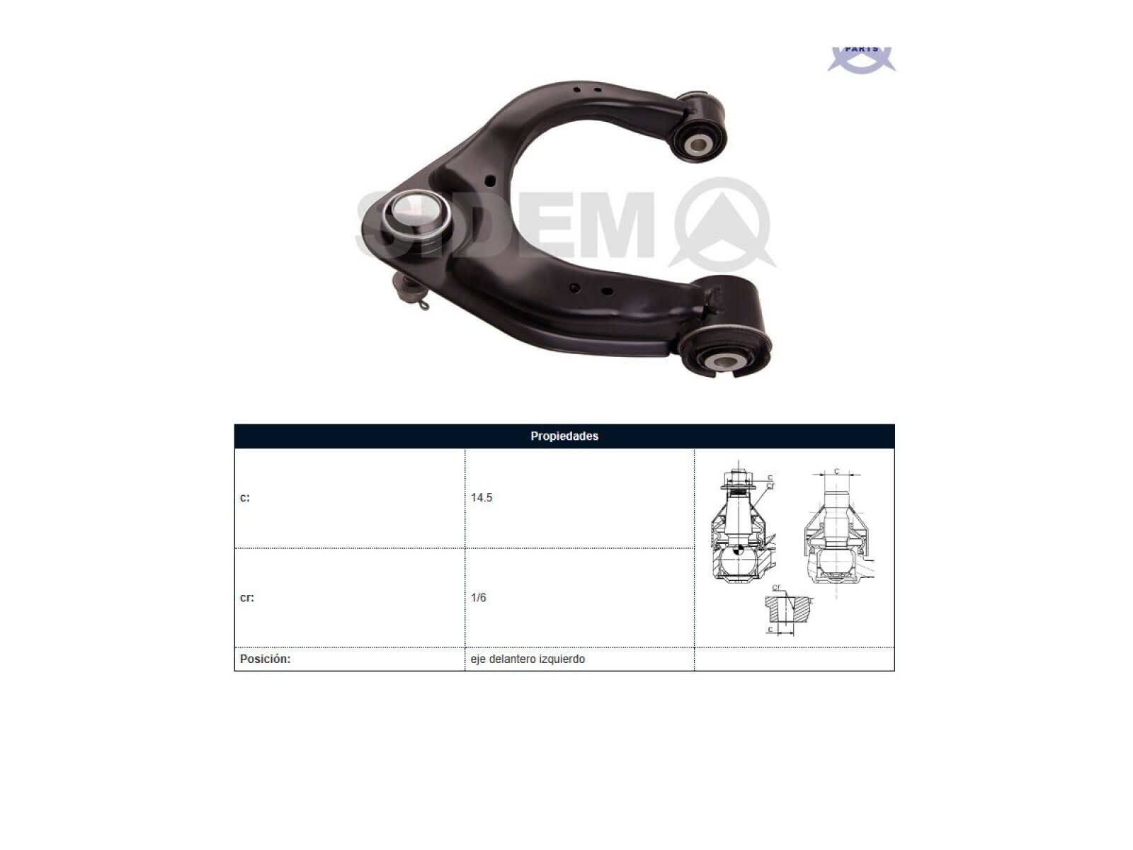 Parilla De Susp Del Ford Ranger 4X2/Ranger 4X4 Mazda Bt50 12-25 Izq 
