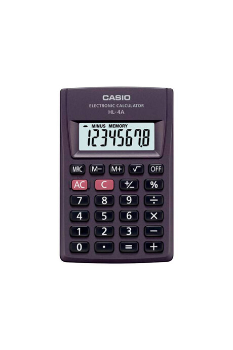 Calculadora De Bolsillo Casio Electrónica Hl-4a Básica 8 Dígitos Calculadora De Bolsillo Casio Electrónica Hl-4a Básica 8 Dígitos