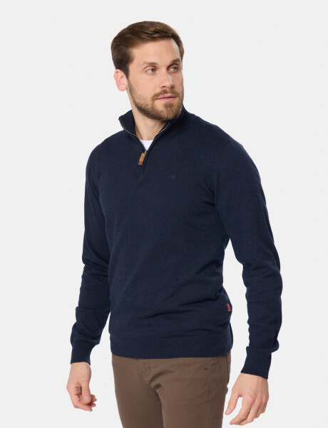 BUZO TEJIDO MEDIO CIERRE Azul