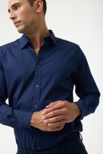 Camisa Algodón con Spandex Fantasía AZUL
