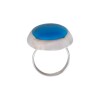 Anillo Oval-Plata 925 Ajustable-Piedra Turquesa-AN3258 conpiedra
