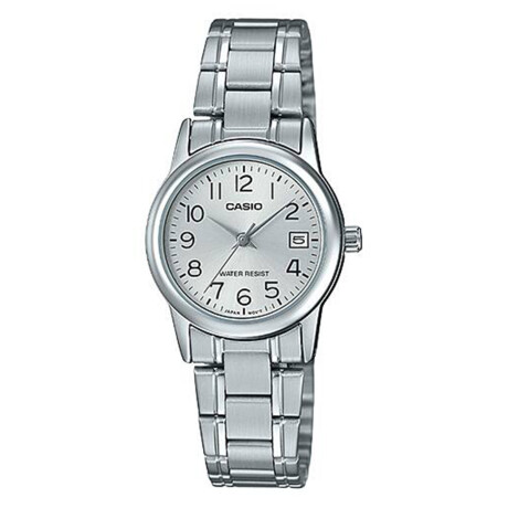 Reloj Casio LTPV002D-7AUDF Clásico Acero Inoxidable Plata 0