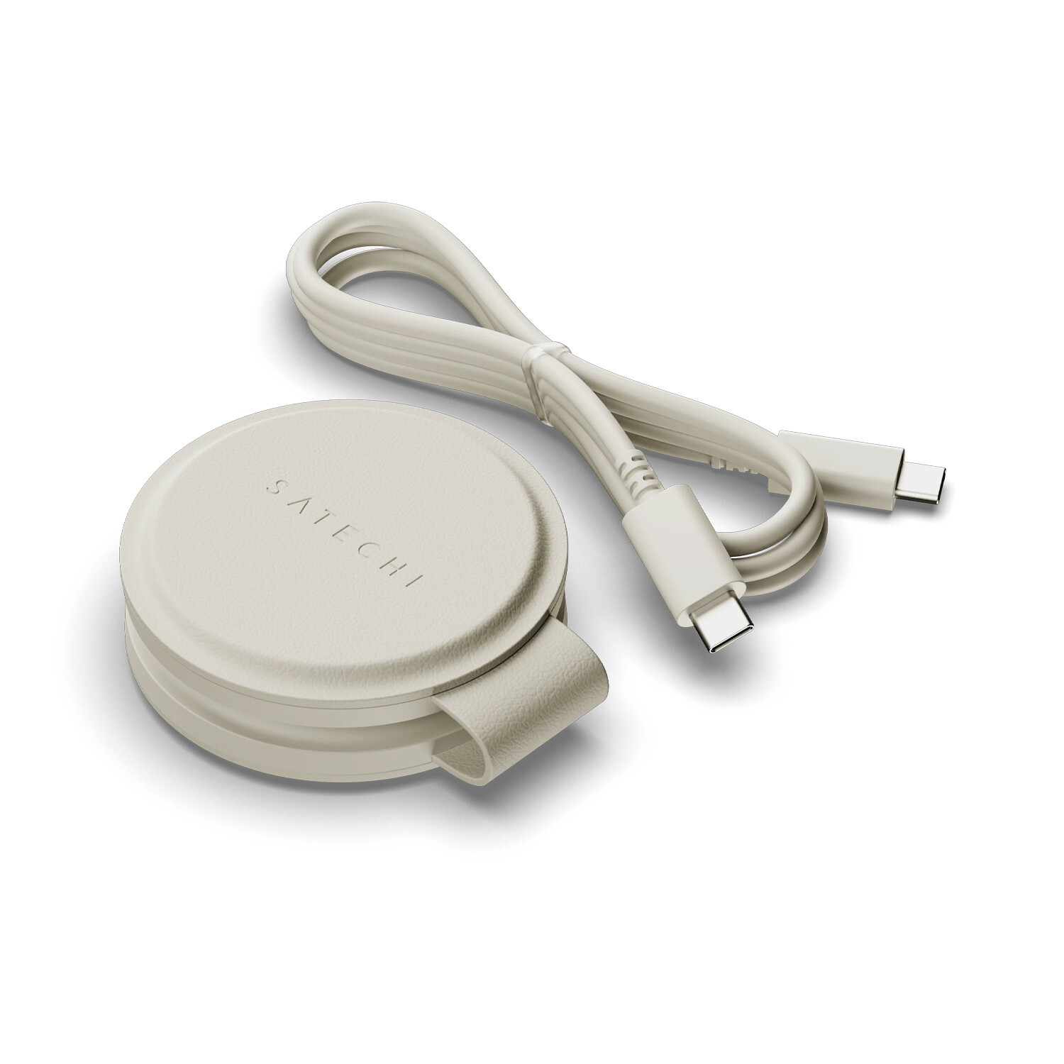 Satechi Cargador OntheGo 2-en-1 Wireless Sand — MundoMac