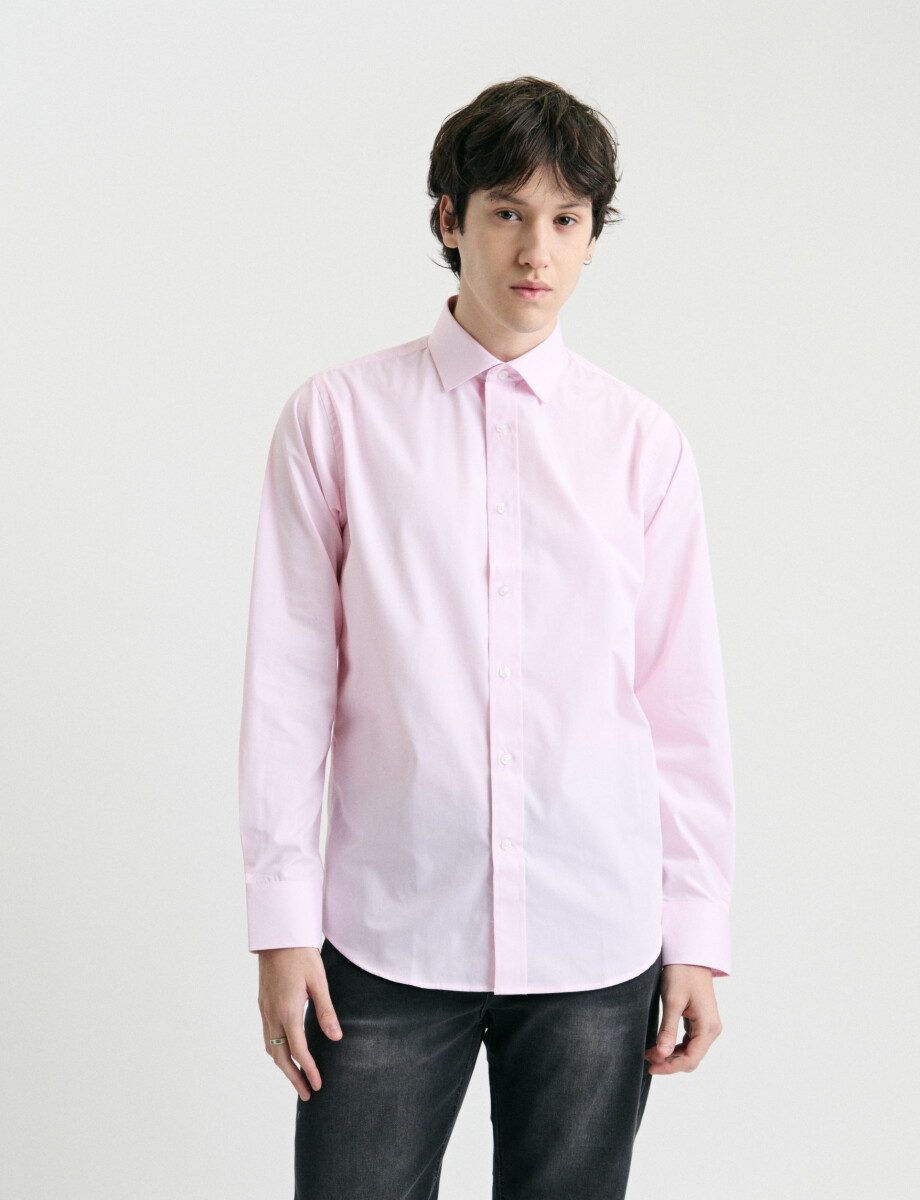 011683 CAMISA VESTIR HARRINGTON LABEL Rosado Medio