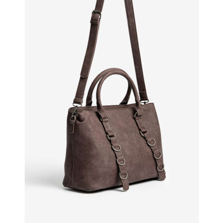 Cartera City Chocolate Arandelas Marron Chocolate