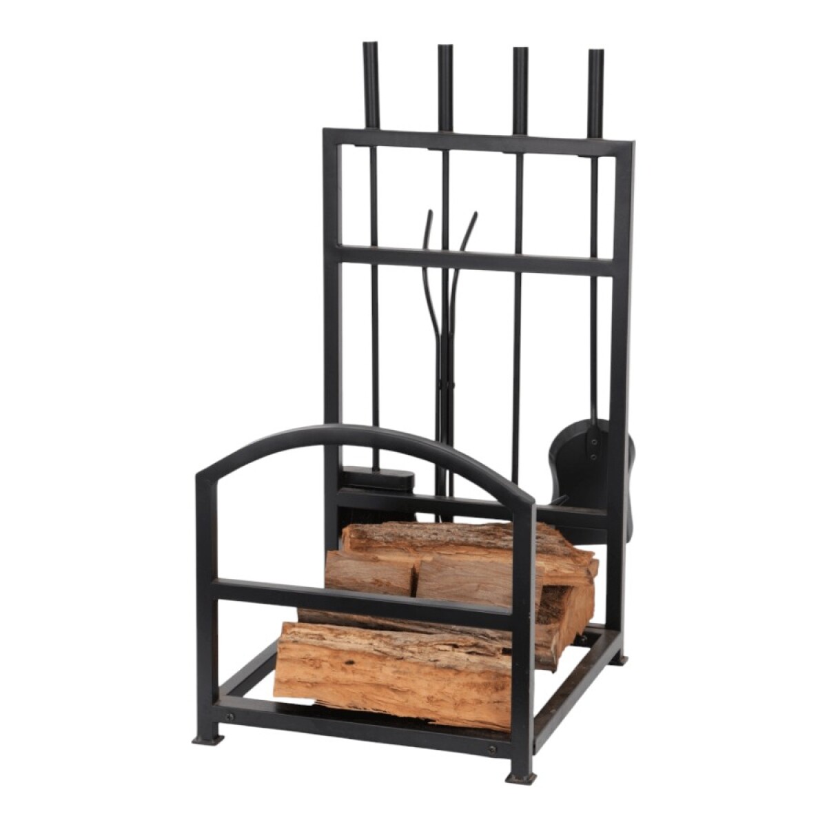 Rack de Leña con 4 Herramientas 