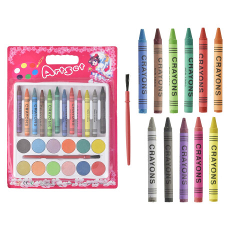 ACUARELA X12UDS + 12 CRAYOLAS + PINCEL ACUARELA X12UDS + 12 CRAYOLAS + PINCEL