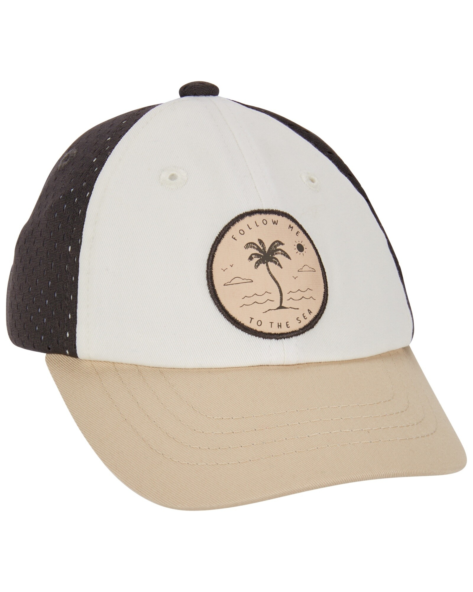 Gorro con visera y estampa playa Sin color