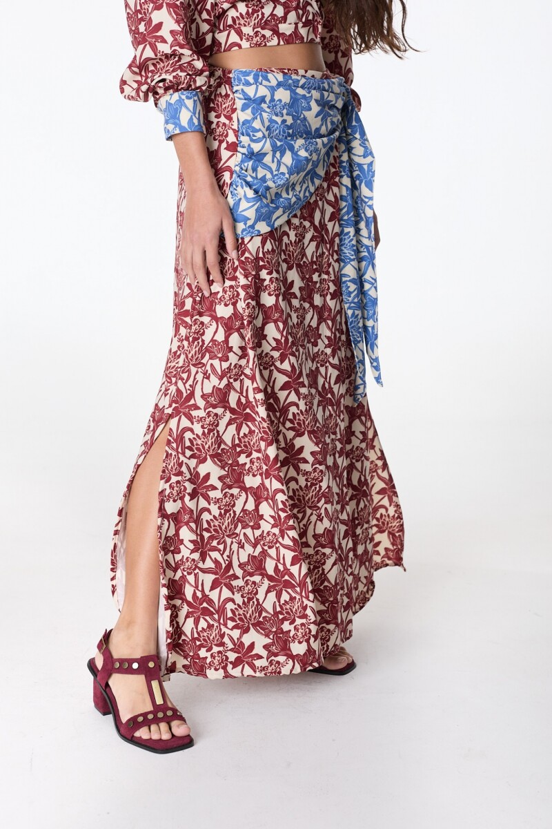 Falda Botanica Estampa Flores