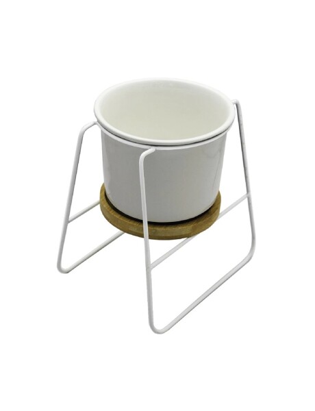 MACETA CERAMICA C/BASE D11x16CM BLANCO MACETA CERAMICA C/BASE D11x16CM BLANCO