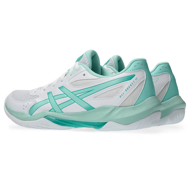 Zapatillas Voley Gel-Rocket 12 Mujer White/fresh Ice