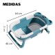 Bañera Bañito Bebe Plegable Almohada Termómetro Verde Bañera Bañito Bebe Plegable Almohada Termómetro Verde