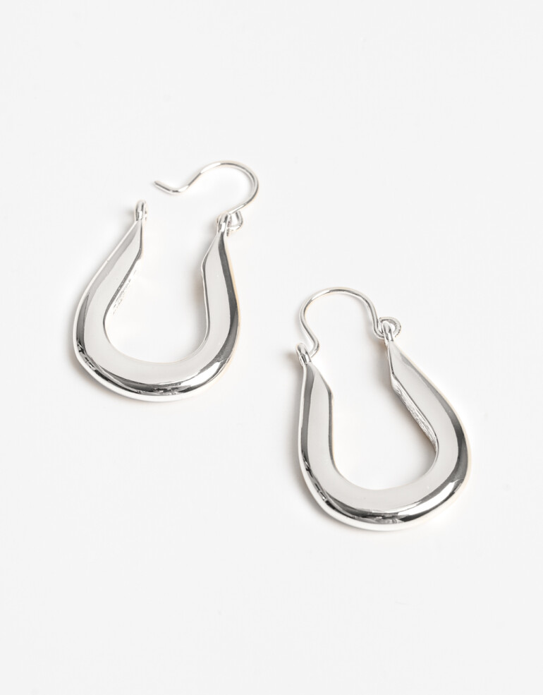 Aros Argollas Metal Argollas Metal Plateado - Plateado