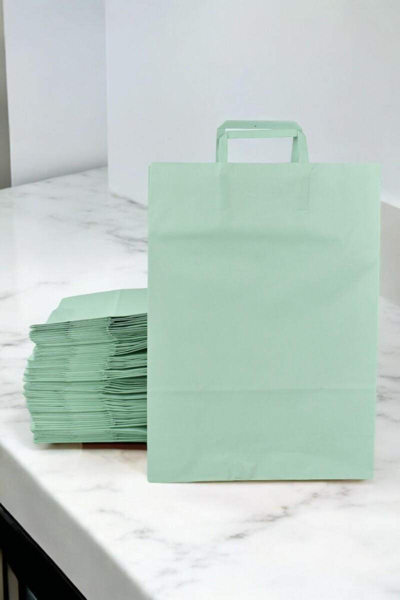 Pack x 50 - bolsa lisa 30x12x41 cm. - PASTEL AQUA 