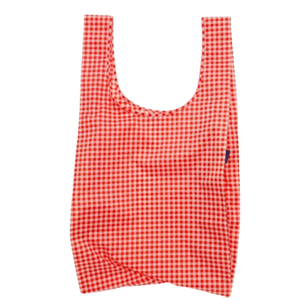 Bolsa Re-utilizable de Nylon Reciclado, Impermeable - Red Gingham 