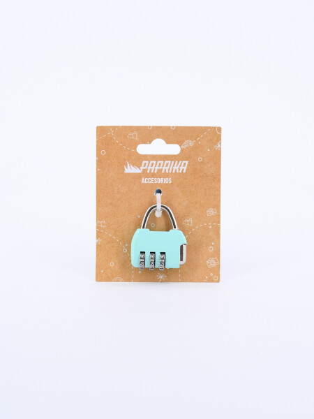 CANDADO DE SEGURIDAD PARA MALETA VERDE AQUA