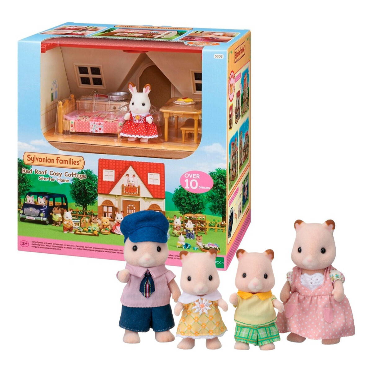 Sylvanian Families Casita Cottage Familia Hamster Muñeco 