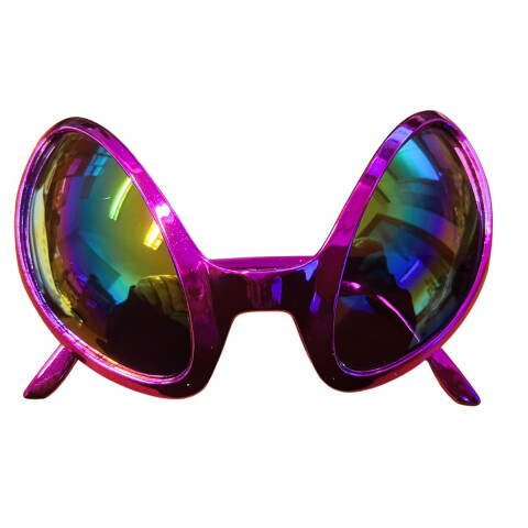 Lentes Alien Metalizado Espejado Fucsia