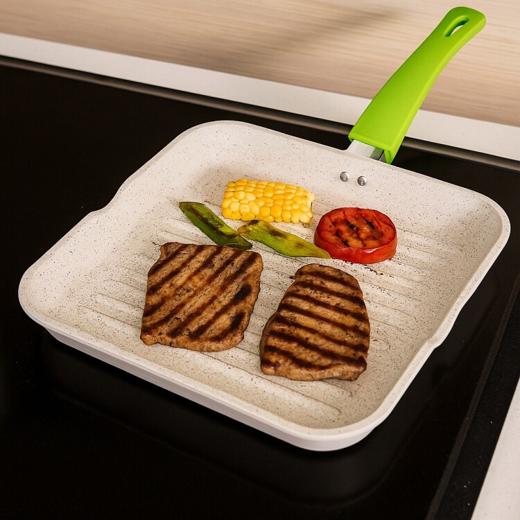 SARTEN PLANCHA ASADOR CUORI FOLLIA 26CM VERDE