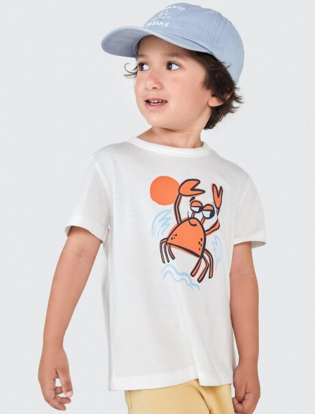 CAMISETA INFANTIL CON ESTAMPA BEIGE