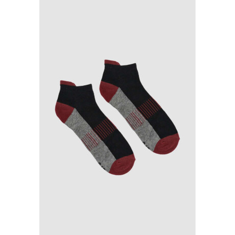 Medias cortas diseño deportivas elastico Bordeaux