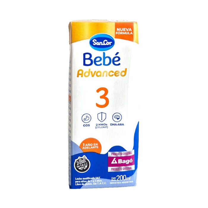 SANCOR BEBE ADVANCED 3 LIQ ENVASEX200 ML única