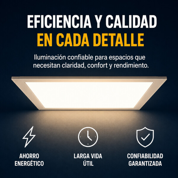 Panel LED Cuadrado 60W 4000K Luz Neutra 62 cm Blanco 1