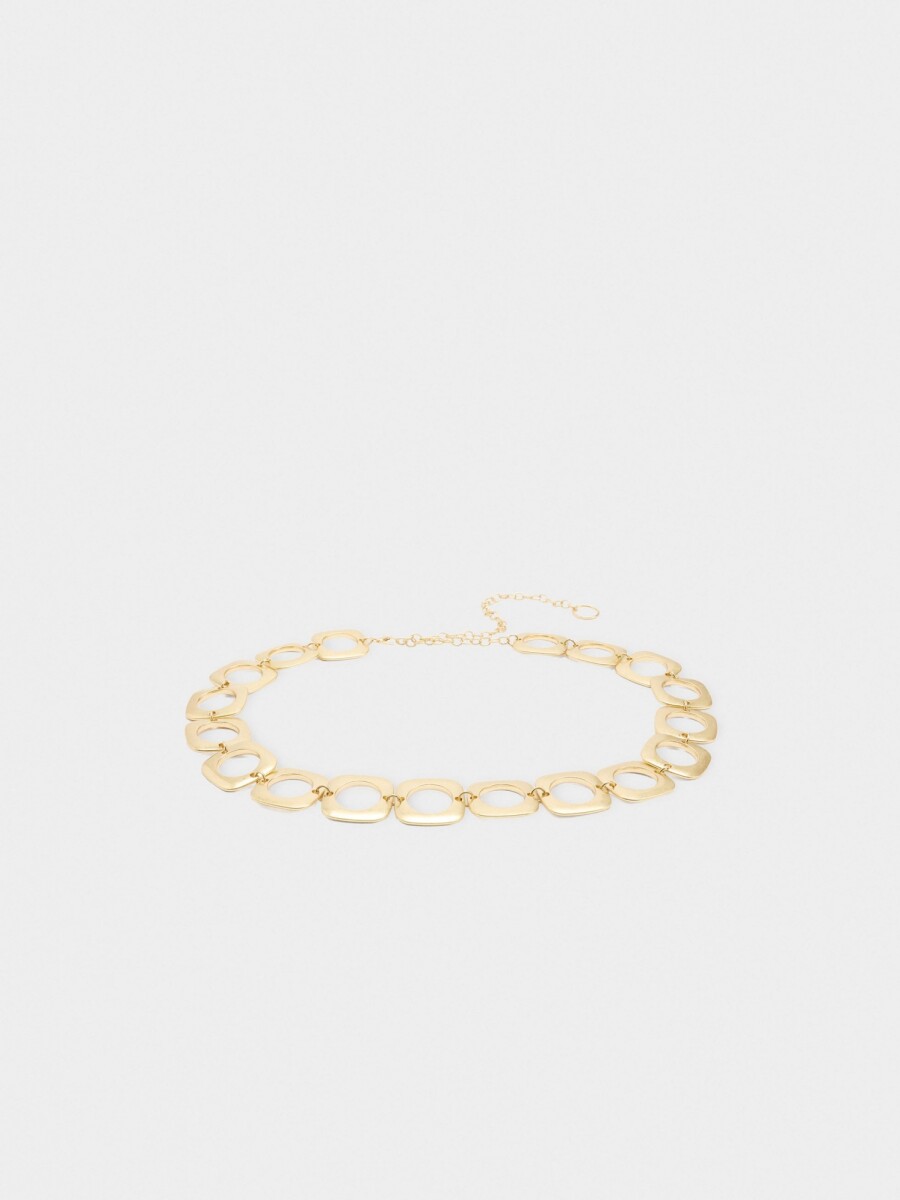 Cinto Metálico De Aros dorado