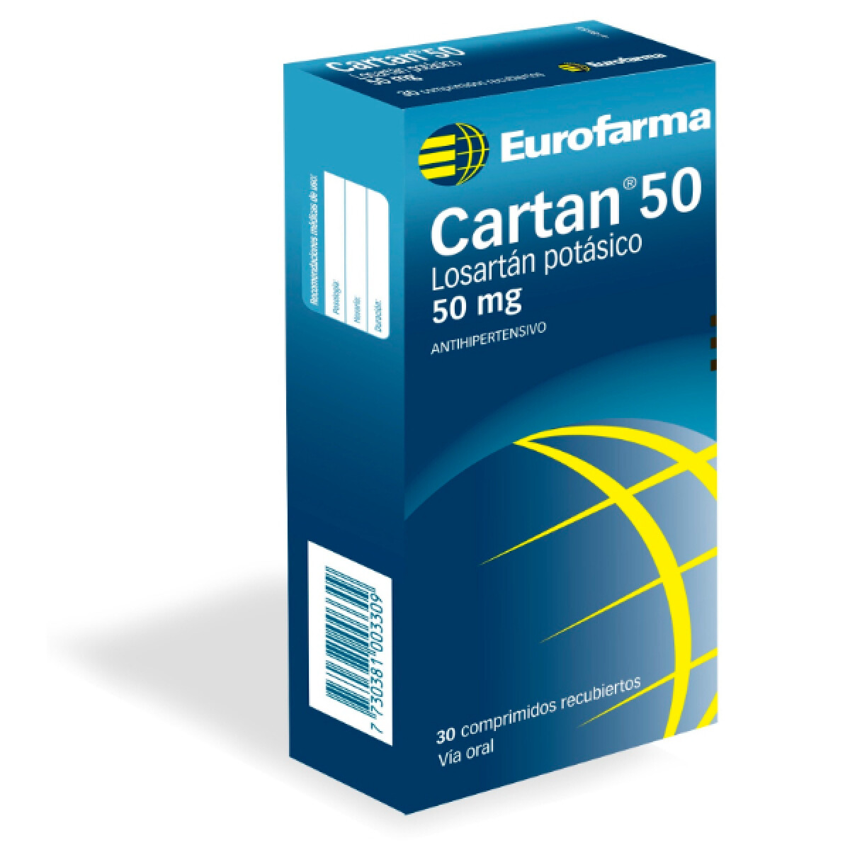 Cartan 50 Mg 30 Comprimidos 