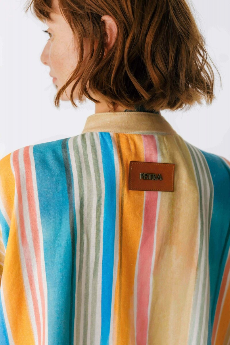 Camisa Azorella Azul/Beige