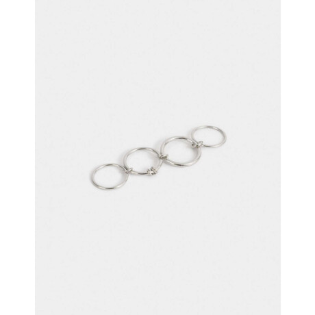 Anillos Medianos y Grandes De metal Plateado