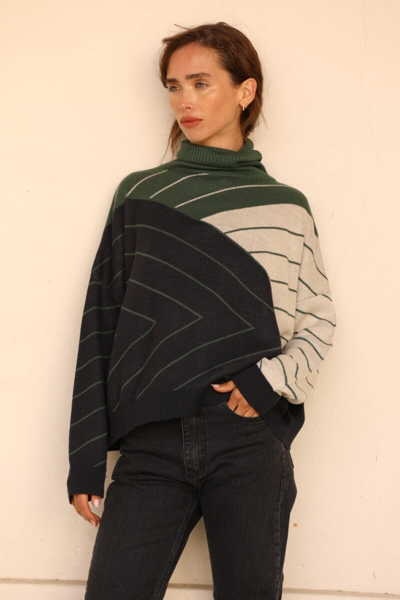 Polera Diagonal - Eucalyptus 