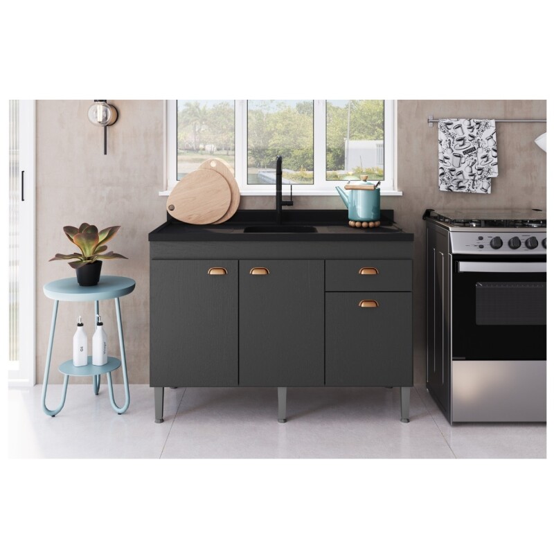 Bajo Mesada Mueble Cocina 3puertas 1cajón 120cm Sin Pileta Bajo Mesada Mueble Cocina 3puertas 1cajón 120cm Sin Pileta