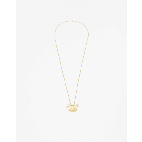 Collar Largo Dije Ondulado Dorado Bronce