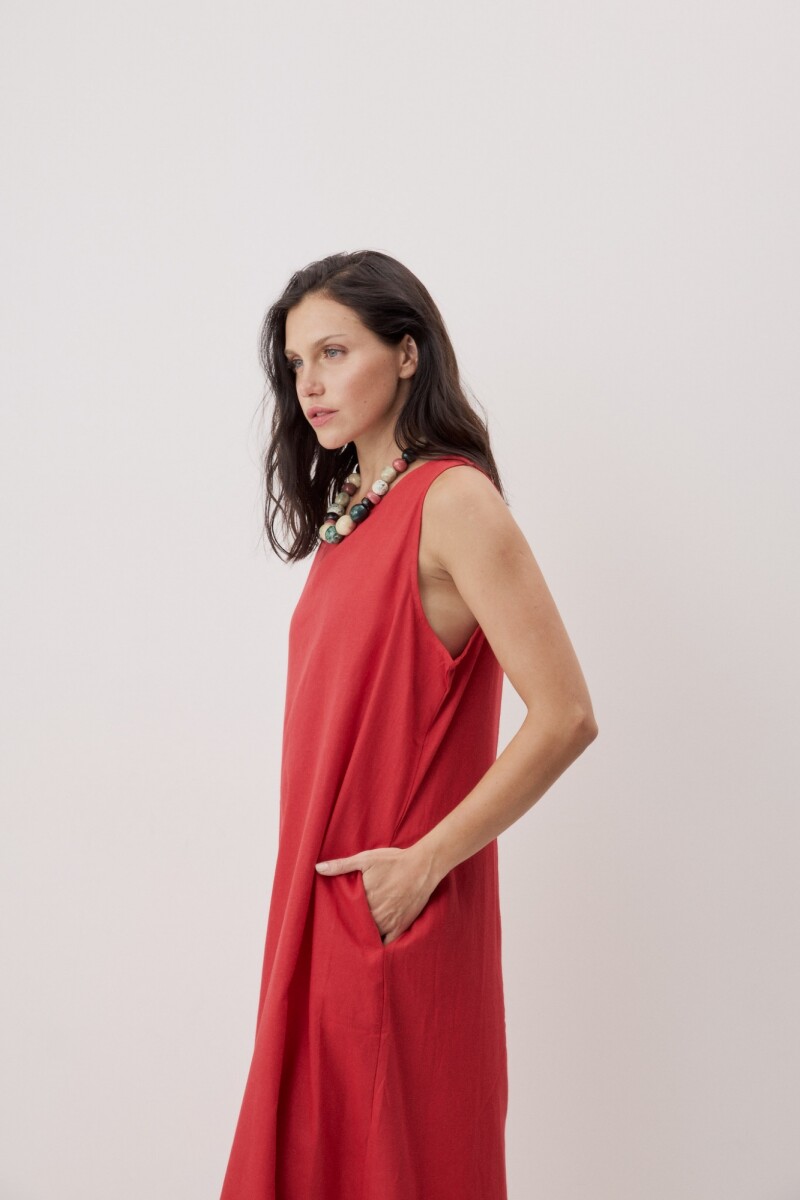 VESTIDO PILO HIGH Rojo
