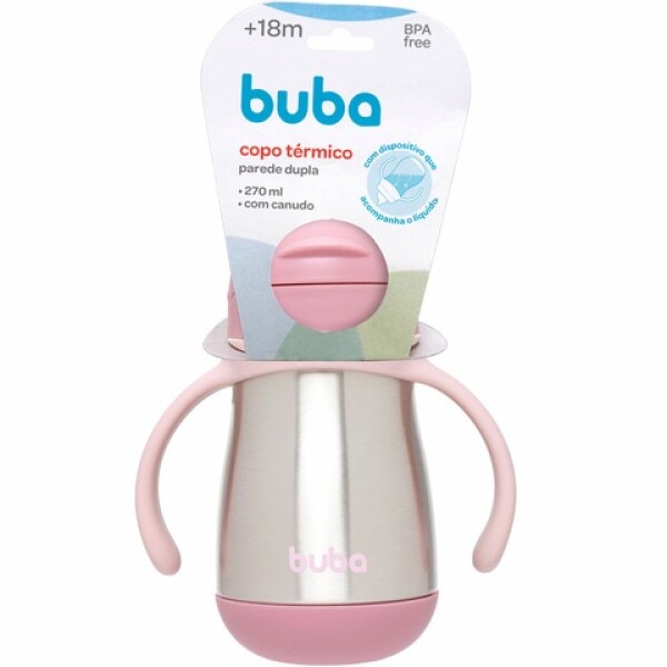 Vaso termico BUBA anticolicos Rosa metal