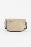 Bandolera con tapa de tela beige