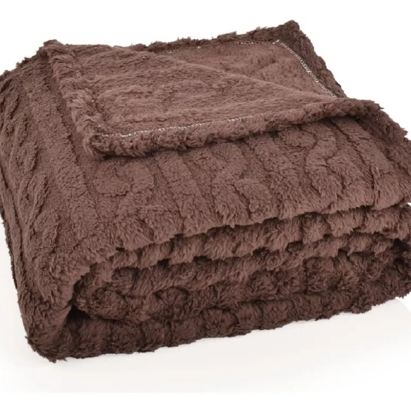 Manta Corderito 2 Plazas- Marrón - 180x200cm Manta Corderito 2 Plazas- Marrón - 180x200cm