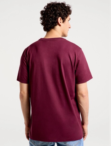 CAMISETA BÁSICA MANGA CORTA BORDEAUX