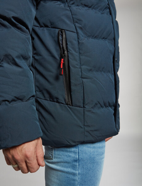 Campera capitoneada azul